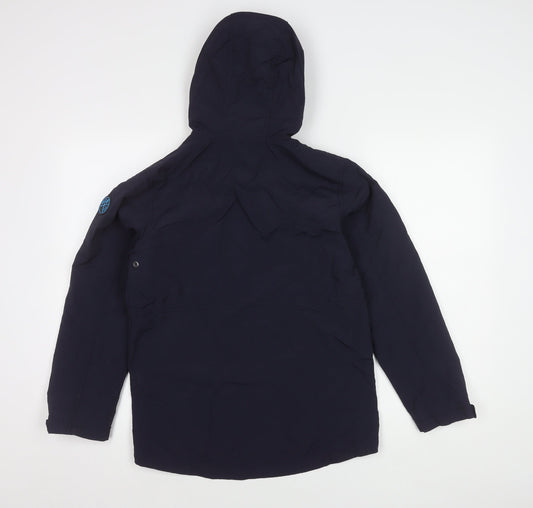 Next Boys Blue Hooded Mid-Length Jacket, 12 Years