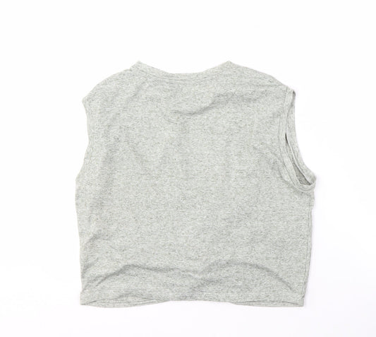 Vero Moda Women's Grey Cropped Tank Top M Casual