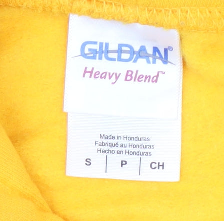 Gildan Men's Yellow Security Hoodie S Pullover