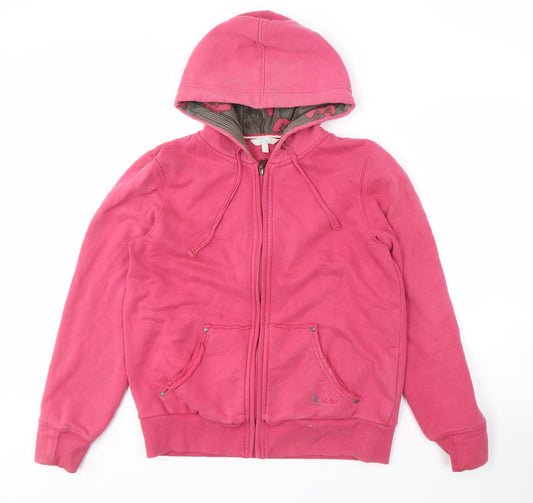 Fat Face Women's Pink Full Zip Hoodie Size 14