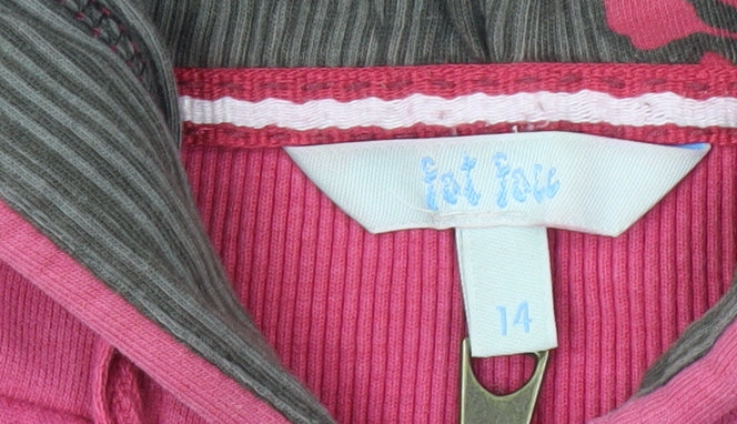 Fat Face Women's Pink Full Zip Hoodie Size 14