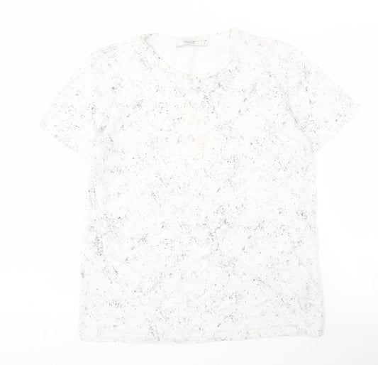 Jack & Jones Men's White Graphic Print T-Shirt L