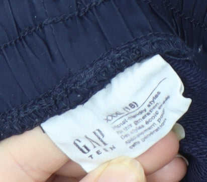 GAP Boys Blue Jogger Trousers, Size 18, Casual Comfort