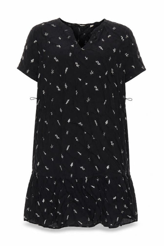 Jack Wills Women's Black Floral Dress UK 6