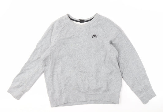 Nike SB Men's Grey Pullover Sweatshirt M Logo