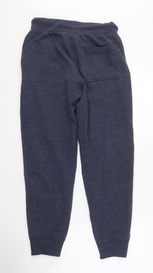 Superdry Men's Blue Joggers - M, Elastic Waist, Gym Trousers