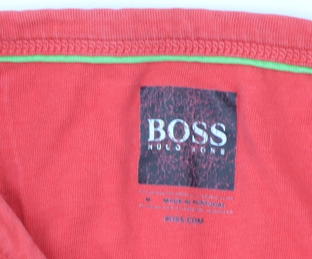 BOSS Men's Red Graphic Print T-Shirt Size M