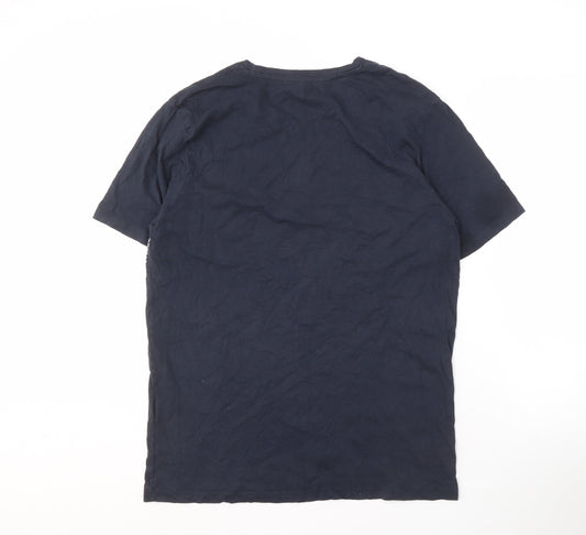 Jack & Jones Men's Blue XL Striped T-Shirt