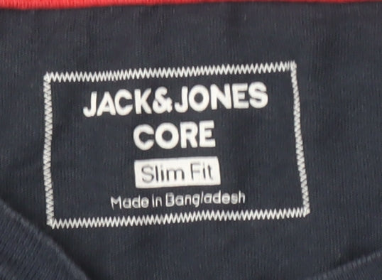 Jack & Jones Men's Blue XL Striped T-Shirt