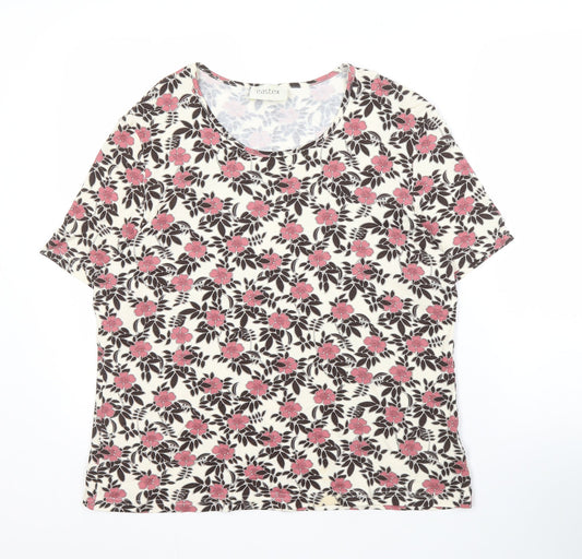 Eastex Women's Multicoloured Floral T-Shirt, Size 16