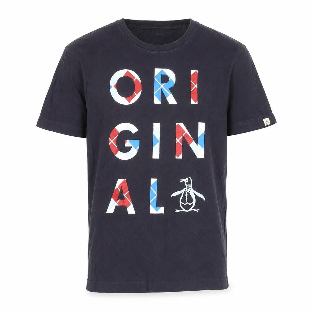 Original Penguin Men's Black Graphic Print T-Shirt S