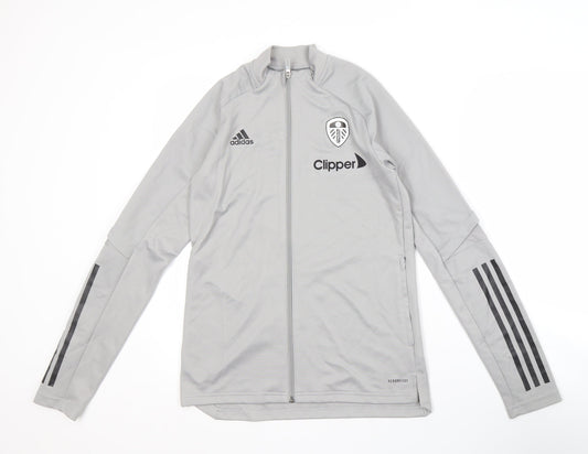 Adidas Men's Grey Track Jacket S, Slim Fit, Breathable