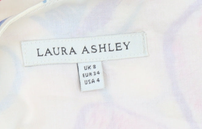 Laura Ashley Women's Multicoloured Floral A-Line Dress, Size 2