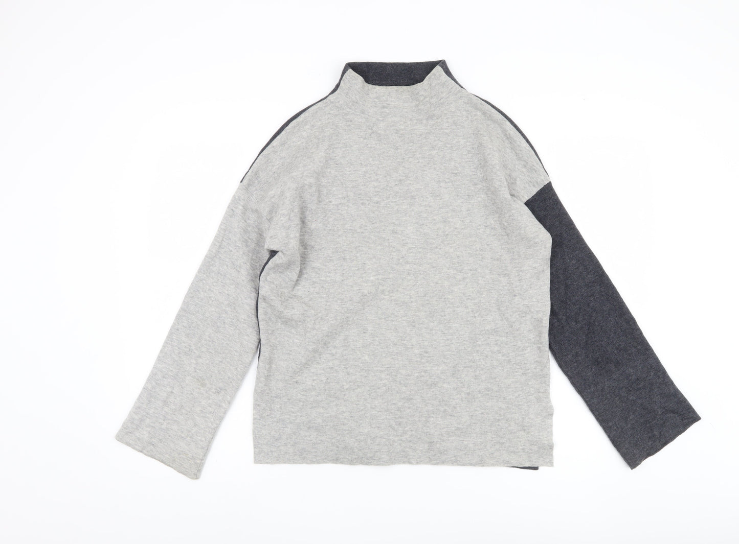 John Lewis Womens Grey XS High Neck Knit Jumper