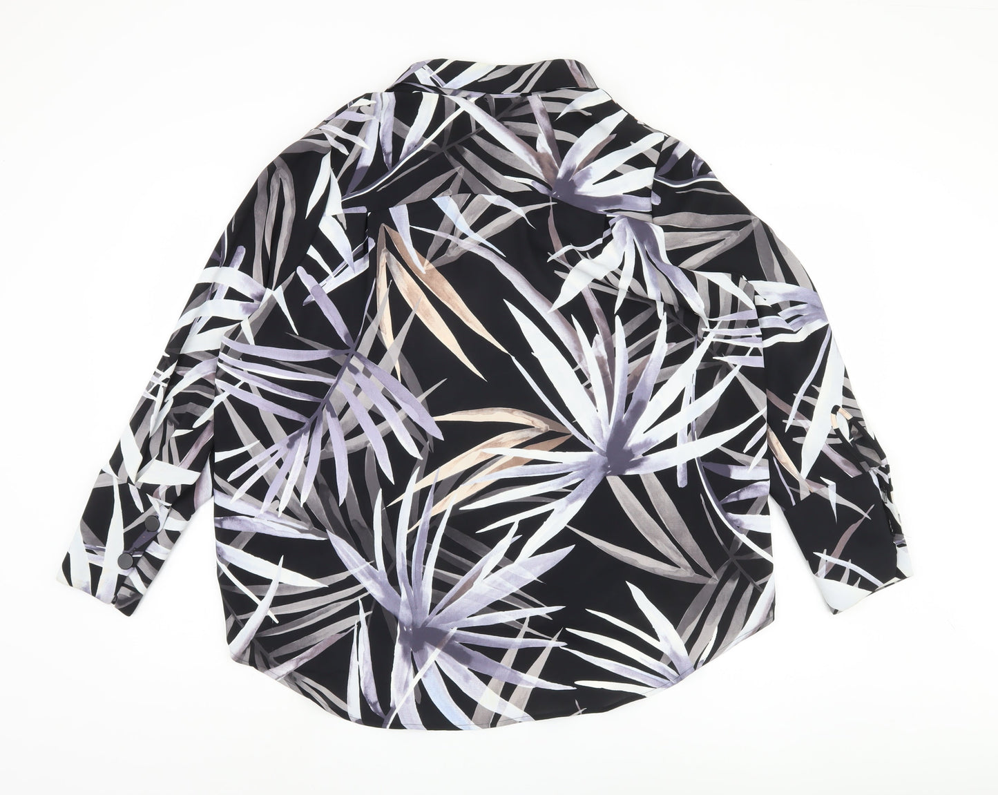 Marks and Spencer Women's Black Floral Blouse Size 16