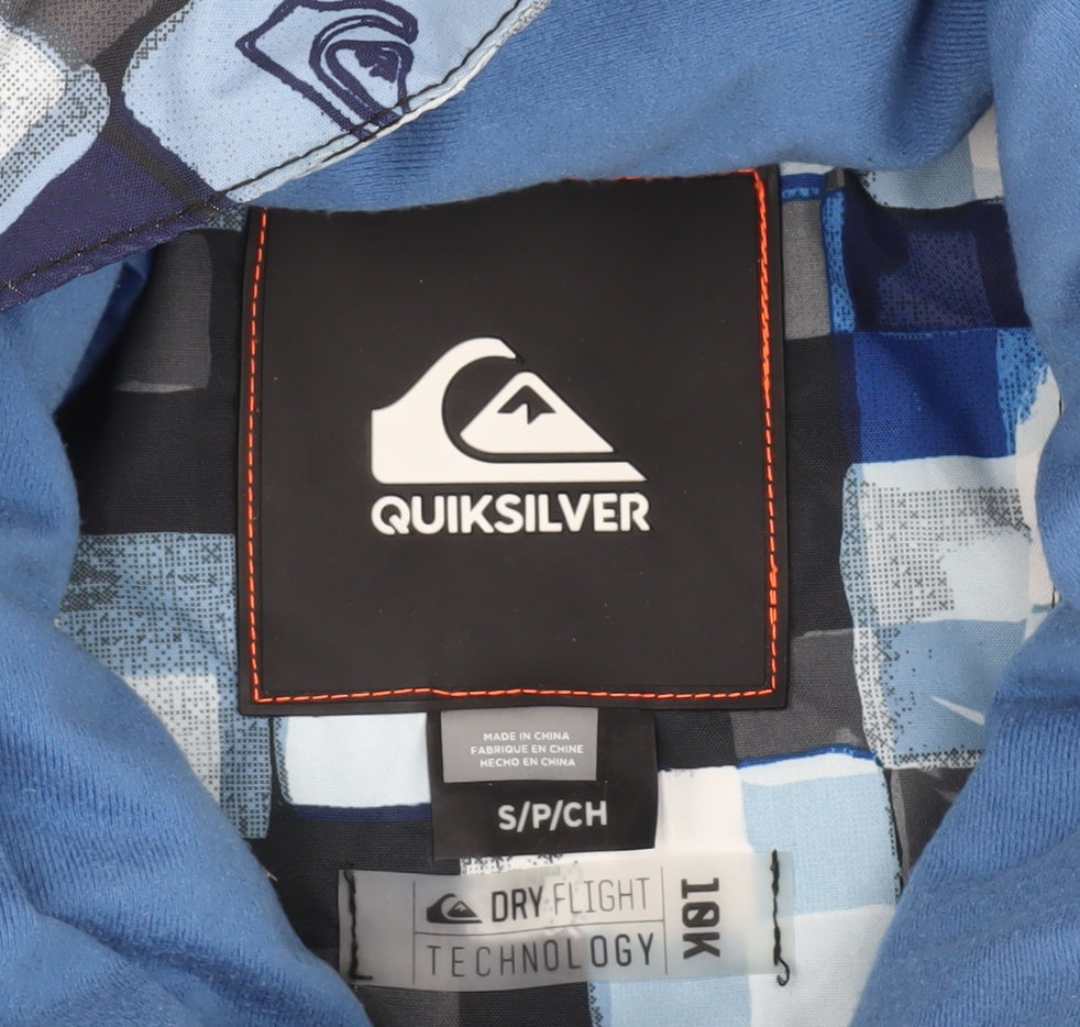 Quiksilver Men's Blue Geometric Puffer Jacket Size S