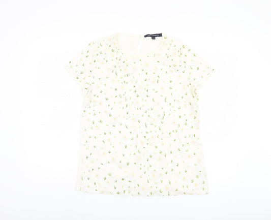 French Connection Women's Ivory Floral Top Size 14