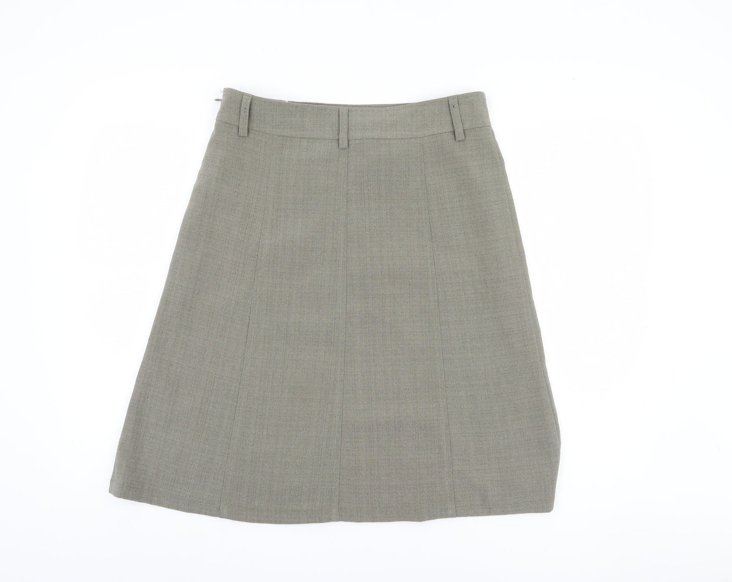 Brandtex Women Beige A-Line Skirt Size 12 Polyester