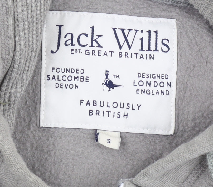 Jack Wills Grey Full Zip Hoodie - Men's S