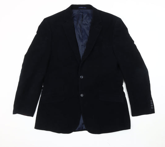 Emmetex Men's Black Jacket 42R, Single-Breasted Formal
