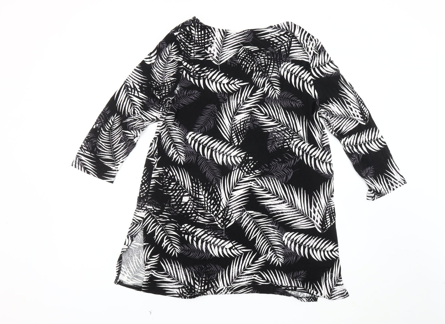 Debenhams Women's Black 3/4 Sleeve Top Size 14