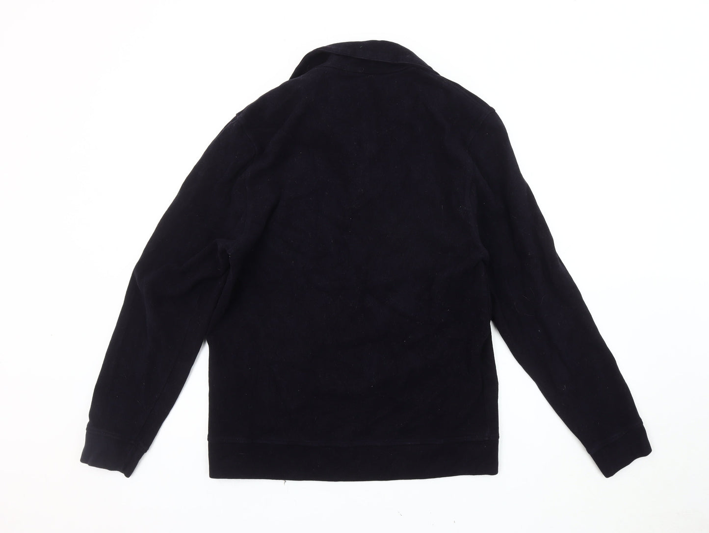 Unisex Adults UK M Regular Massimo Dutti Black Full Zip Sweatshirt