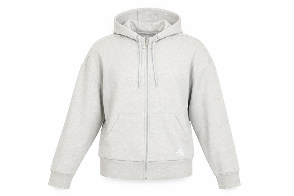 Womens UK Size 2XS Regular adidas Grey Cotton Blend Jacket