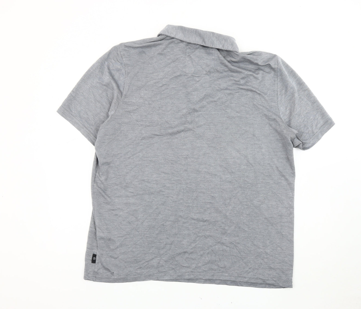 Ted Baker Men Grey Polo Shirt Size 6 Short Sleeve