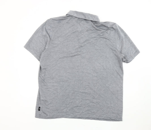 Ted Baker Men Grey Polo Shirt Size 6 Short Sleeve