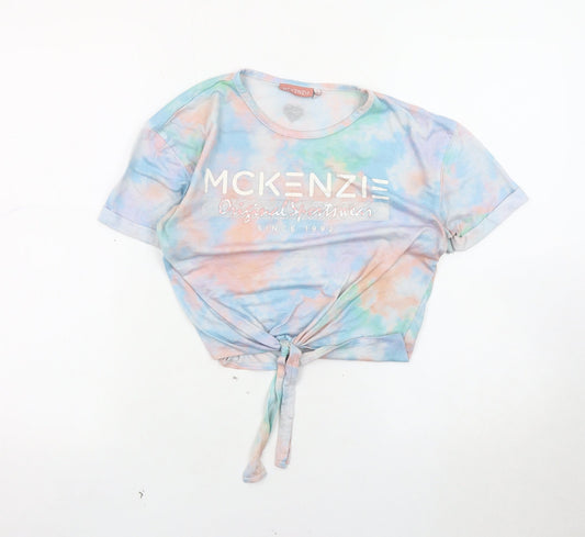 McKenzie Girls Multicoloured Tie Dye Cropped T-Shirt 13-15 Years