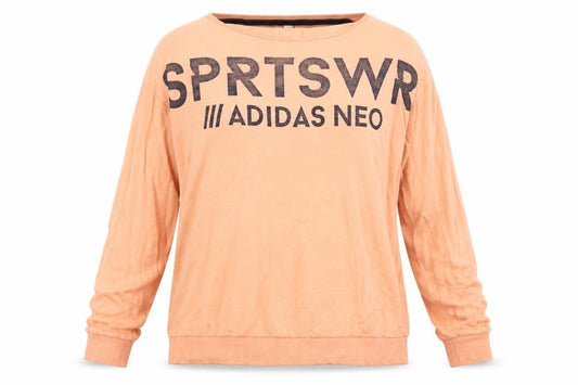 Womens UK L Relaxed adidas Orange Pullover Sweatshirt