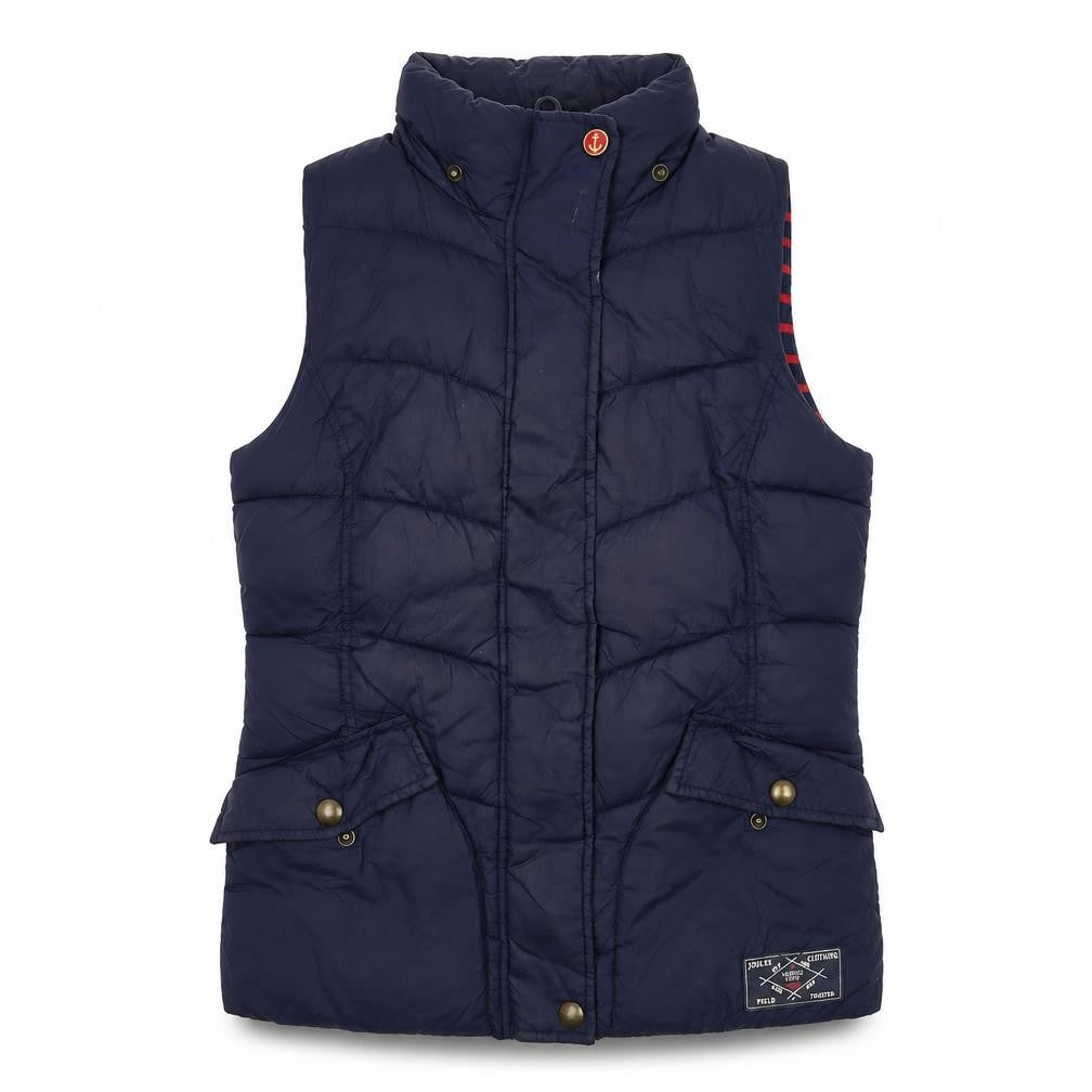 Womens UK Size 8 Regular Joules Blue Polyamide Waistcoat