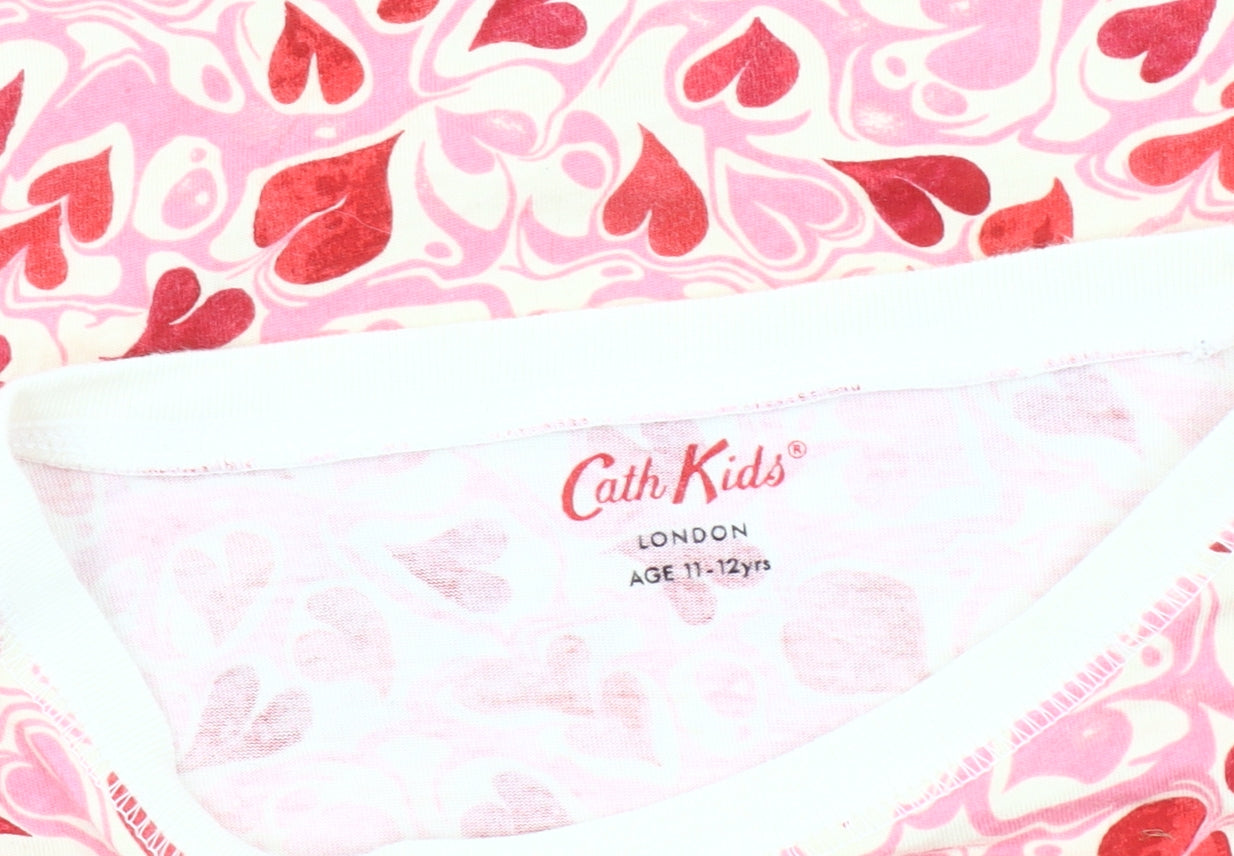 Cath Kids Girls Pink Floral Long Sleeve T-Shirt 11-12 Years