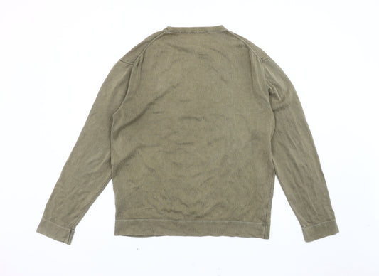 Ted Baker Men's Green Cotton Sweatshirt S