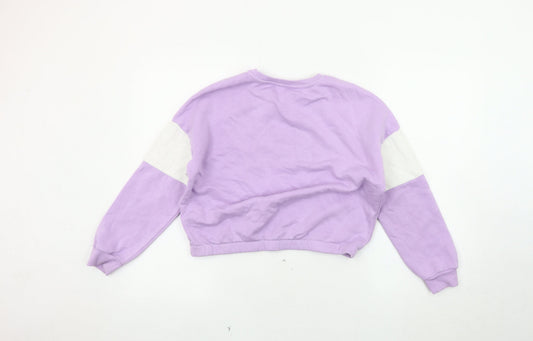 Marks and Spencer Girls Purple Pullover Sweatshirt, 11-12 Years