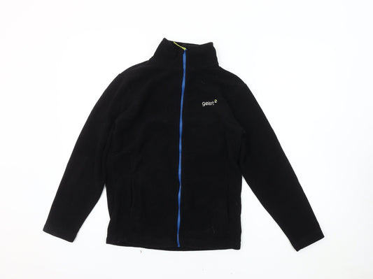 Gelert Boys Black Fleece Jacket 13 Years Full Zip Casual