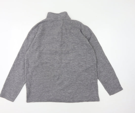 Mountain Warehouse Unisex Grey 1/4 Zip Fleece Sweatshirt L