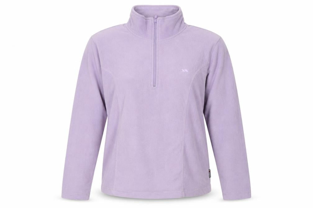 Womens UK M Regular Trespass Purple 1/2 Zip Sweatshirt