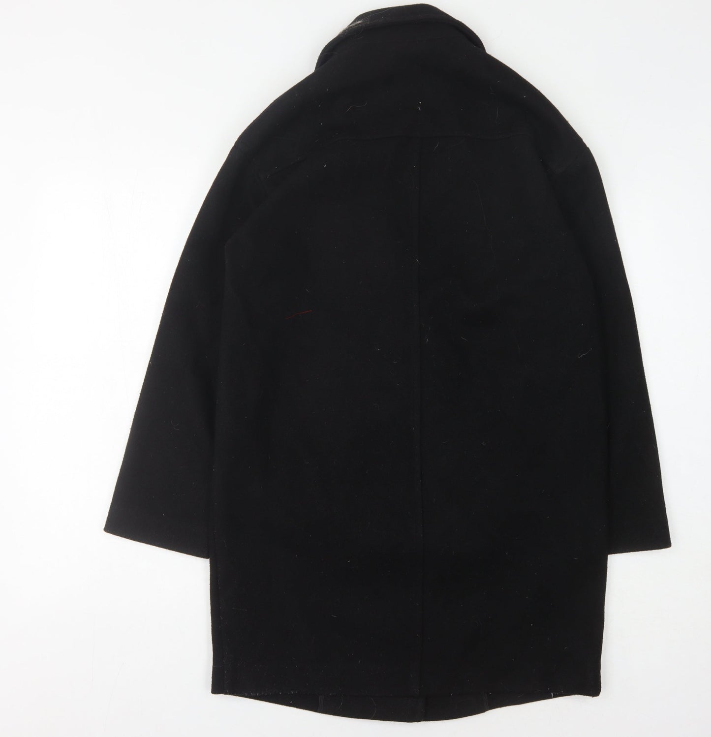 Topshop Women's Black Overcoat Size 8 Elegant Classic