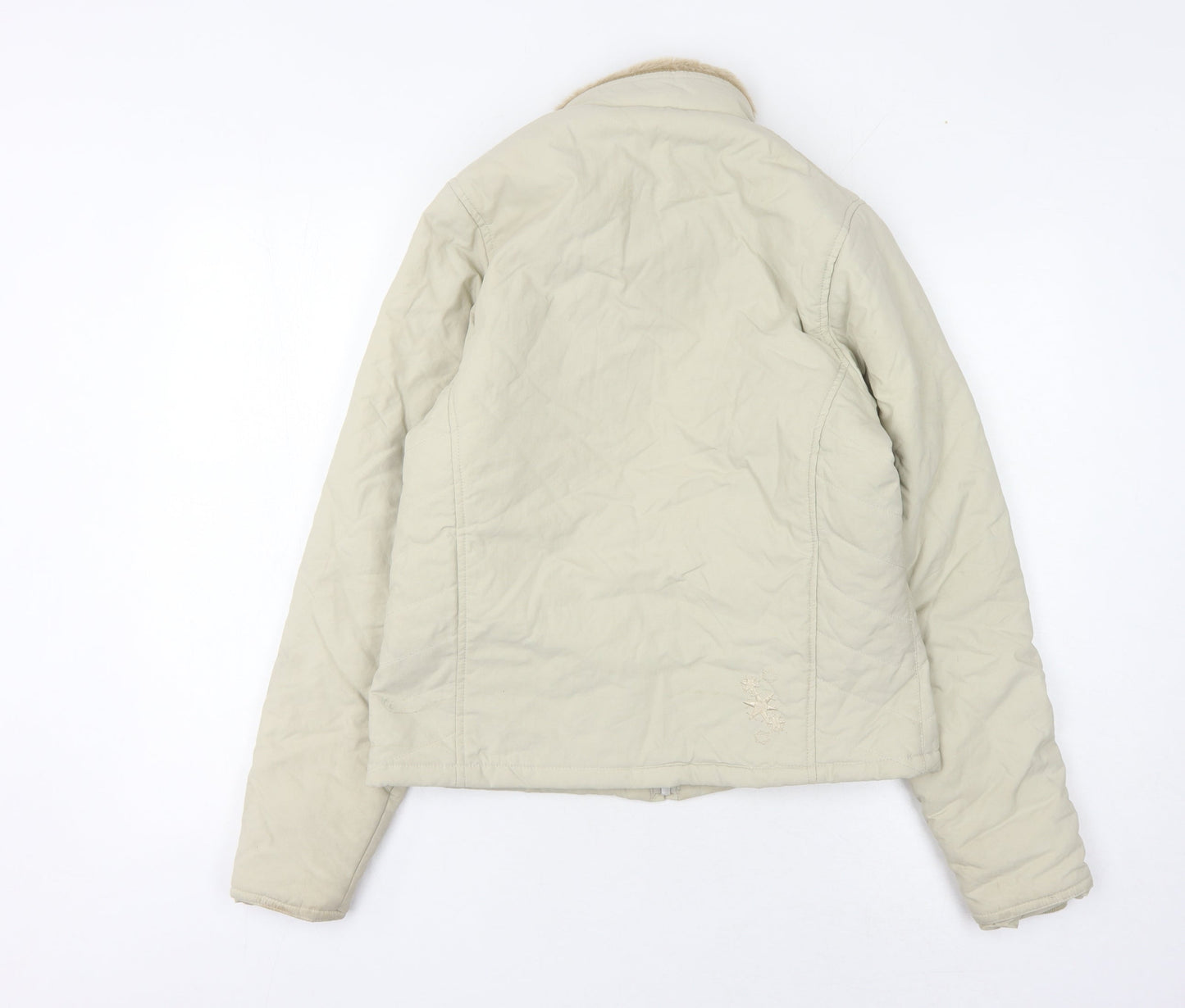 Dare 2b Women's Beige Fur Trim Jacket Size 10