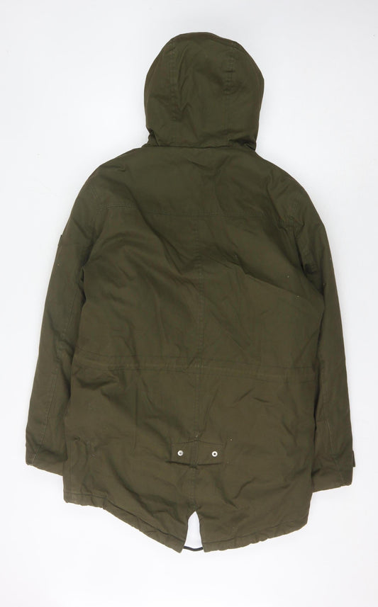 Burton Menswear Green Parka Jacket, Men, S, Cotton 35"-38"