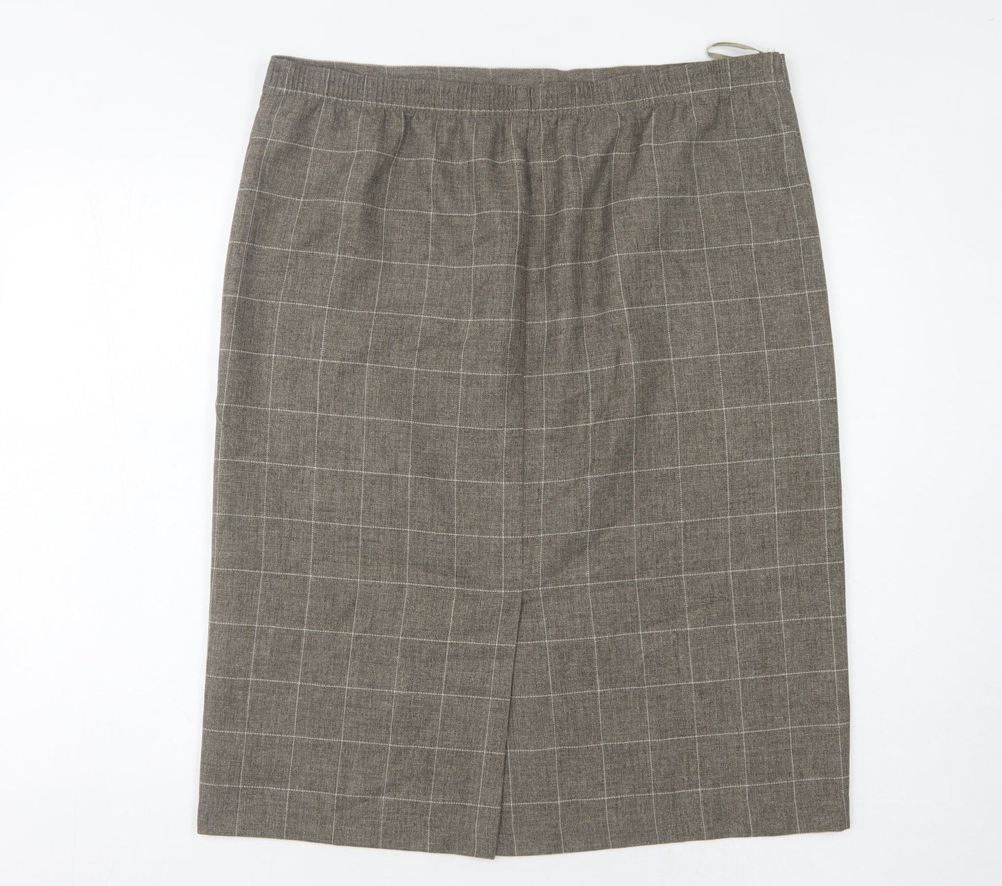 Sarah Hamilton Women's Brown Check Pencil Skirt Size 18