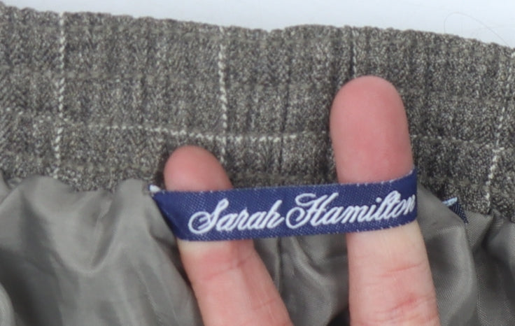 Sarah Hamilton Women's Brown Check Pencil Skirt Size 18