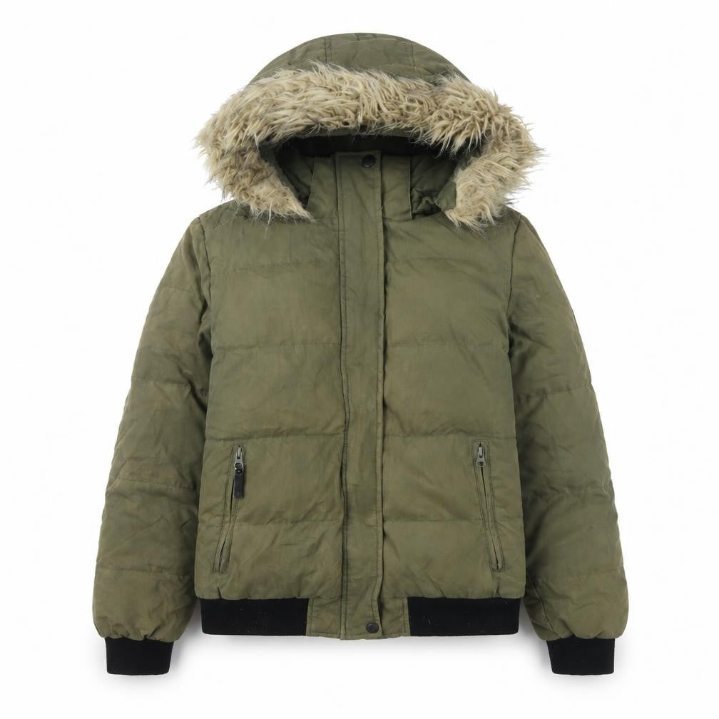 DLX Women's Green Puffer Jacket Size 10