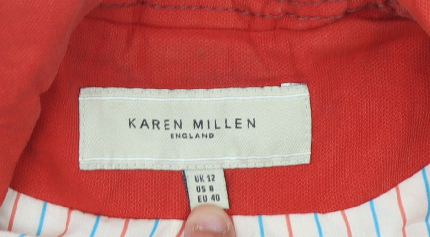 Karen Millen Women's Red Trench Coat Size 12