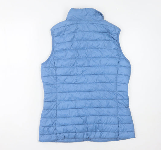 Dunnes Stores Women's Blue Waistcoat, Size S, Full Zip