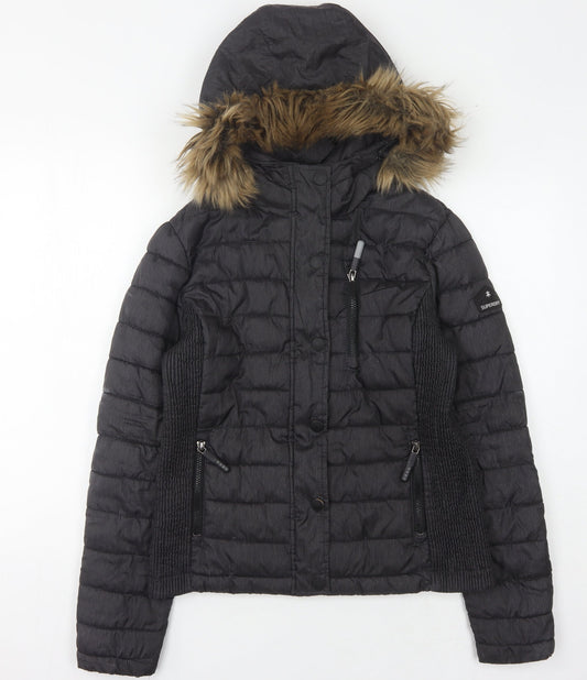 Superdry Women's Black Puffer Jacket - Medium