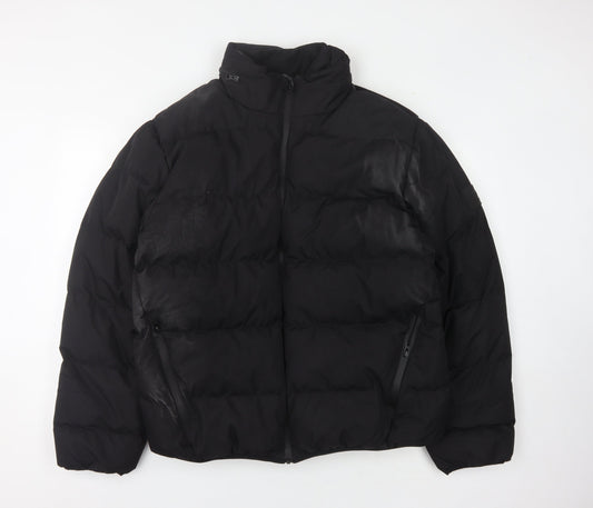 Lonsdale Men's Black 2XL Puffer Jacket with Zip