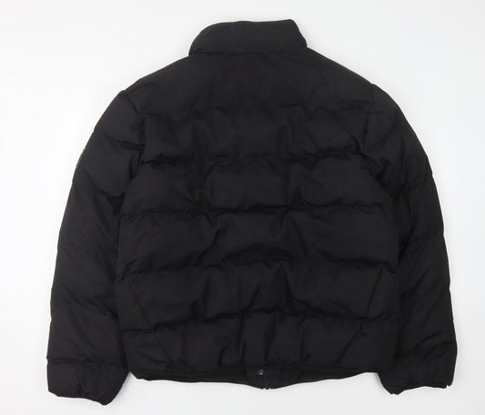 Lonsdale Men's Black 2XL Puffer Jacket with Zip