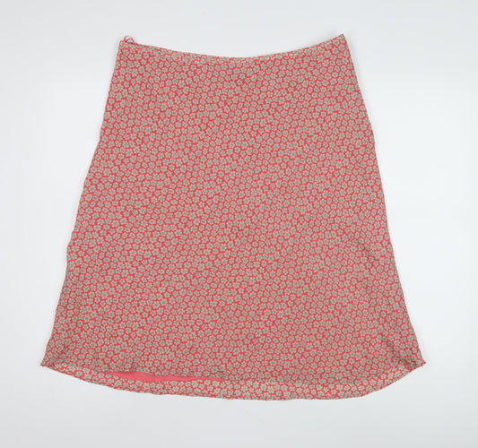 Monsoon Women's Pink Floral Skirt - UK 12